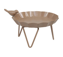 pc. 1 metal tray on feet beige Ø 15x8 cm