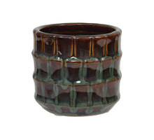 pc. 1 stoneware flowerpot green Ø 8.5x8 cm