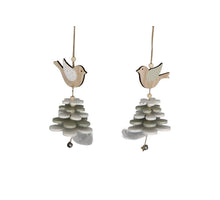 Wooden bird pendant 30cm 1pc 2 assorted Multi