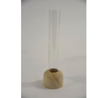 glass test tube with wooden base Ø2 height 15 cm