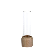Houten basis met reageerbuis Ø5 h.28cm