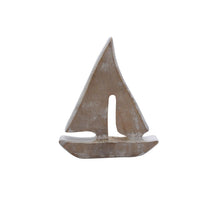 Mango wood boat 10.5x8.5x2cm Burned/White