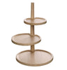 Houten etagere m. 3 plateaus H37, dia 25,5+20,5+15,5 cm