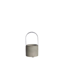Ø8 h16 cm cilinder pot w. cover