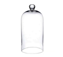 Big glass dome with knob Ø18,2 h.40 cm