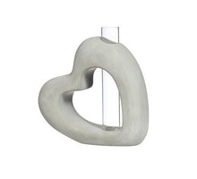 Open cementhart met glazen buis L3,9 x W13 x H13,2cm