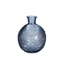 Bologna fles h.12 Ø9,5 donker blauw