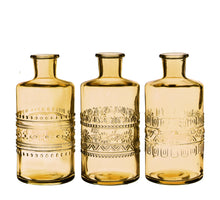 Porto ocre bottle glass Ø7,5 h.14,5 cm - 3 ASSORTIE
