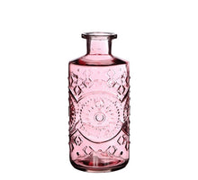 Glazen fles Berlin licht roze D9 H21cm