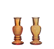 Venice vase candle  h.11,3 Ø5 amber 2 ass.