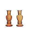 Venice vase candle h.11.3 Ø5 amber 2 ass.