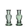 Venice vase candle  h.11,3 Ø5 dark green 2 ass.
