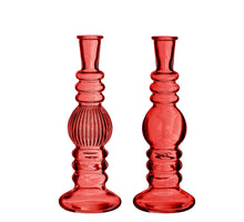 Florence vase candle  h.23 Ø8,5 red  2 ass.