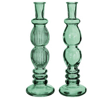 Florence vase candle  h.28 Ø9 green  2 ass.