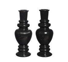Venice kaarsenhouder h.15,5 Ø5,7 zwart 2 ass