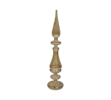 Glass Deco peak D.10/H.50cm with LED gold