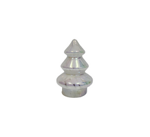 Glass Christmas tree D.10/H.13cm with LED white