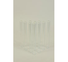 Pack of 10 glass test tubes with rim D1.6 H15cm