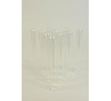 Pack of 10 glass test tubes with rim D2 H15cm