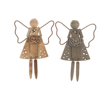 Wooden angel hanger 8.5x7.5cm 1pc Mixed