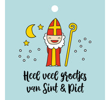 Pakje a 12 kadokaartjes Heel veel groetjes van Sint & Piet