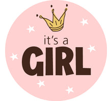 Rol 500 etiketten ''It's a girl'' Ø35mm