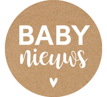 Rol 500 etiketten ''Baby nieuws'' Ø35mm