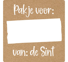 Rol 500 etiketten ''Pakje voor:'' Ø35mm