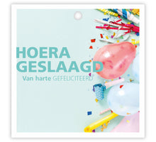 Pakje a 12 kadokaartjes Basics Hoera geslaagd