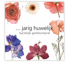 Pakje a 12 kadokaartjes Le Jardin ... jarig huwelijk hartelijk gefeliciteerd