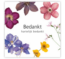 Pakje a 12 kadokaartjes Le Jardin Bedankt hartelijk bedankt