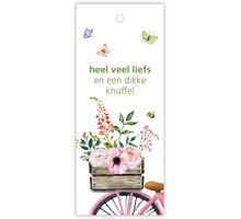 Pakje a 12 kadokaartjes Butterfly Heel veel liefs
