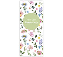 Pakje a 12 kadokaartjes Butterfly Heel veel beterschap