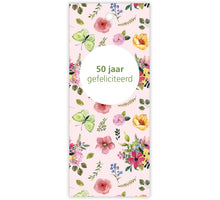 Pakje a 12 kadokaartjes Butterfly 50 Jaar gefeliciteerd