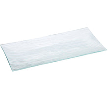 Rectangular ribbed glass plate, clear, 20.5 x 10.5 x 1.5 cm