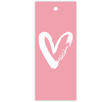 Pack of 12 Gift Cards Occasion Blank Heart Pink