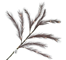 Pluim gras tak met Led lampjes 72cm Bordeaux (incl. batt.)