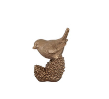 Bird polyresin 7.5x11x5cm Copper