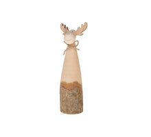 Wooden deer 7.5x6x25.5cm Natural
