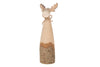 Wooden deer 7.5x6x25.5cm Natural