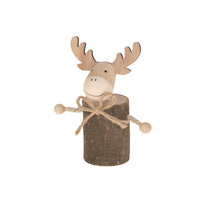 Wooden moose 8x5x12.5cm Natural