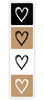 Rol 500 etiketten ''Hart open'' Ø35mm naturel/zwart-wit Combi