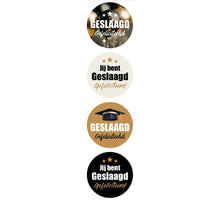 Rol 500 etiketten ''Jij bent gelsaagd'' Combi Ø35mm