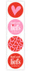 Roll of 500 labels "Lots of Love" Ø35mm red/pink Combination