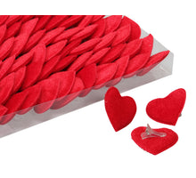 cb. 72 heart w/clips red 4,5x4,5 cm