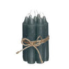 gray taper candle h.11 cm set 7