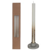 Dinner candle creme w.Gold spray set/2 Ø2.1 h. 25cm