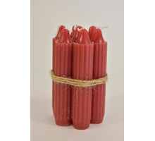 Set 7 pencil taper candle h. 11cm red