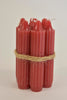 Set 7 pencil taper candle h. 11cm red