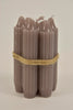 Set 7 pencil taper candle h. 11cm taupe